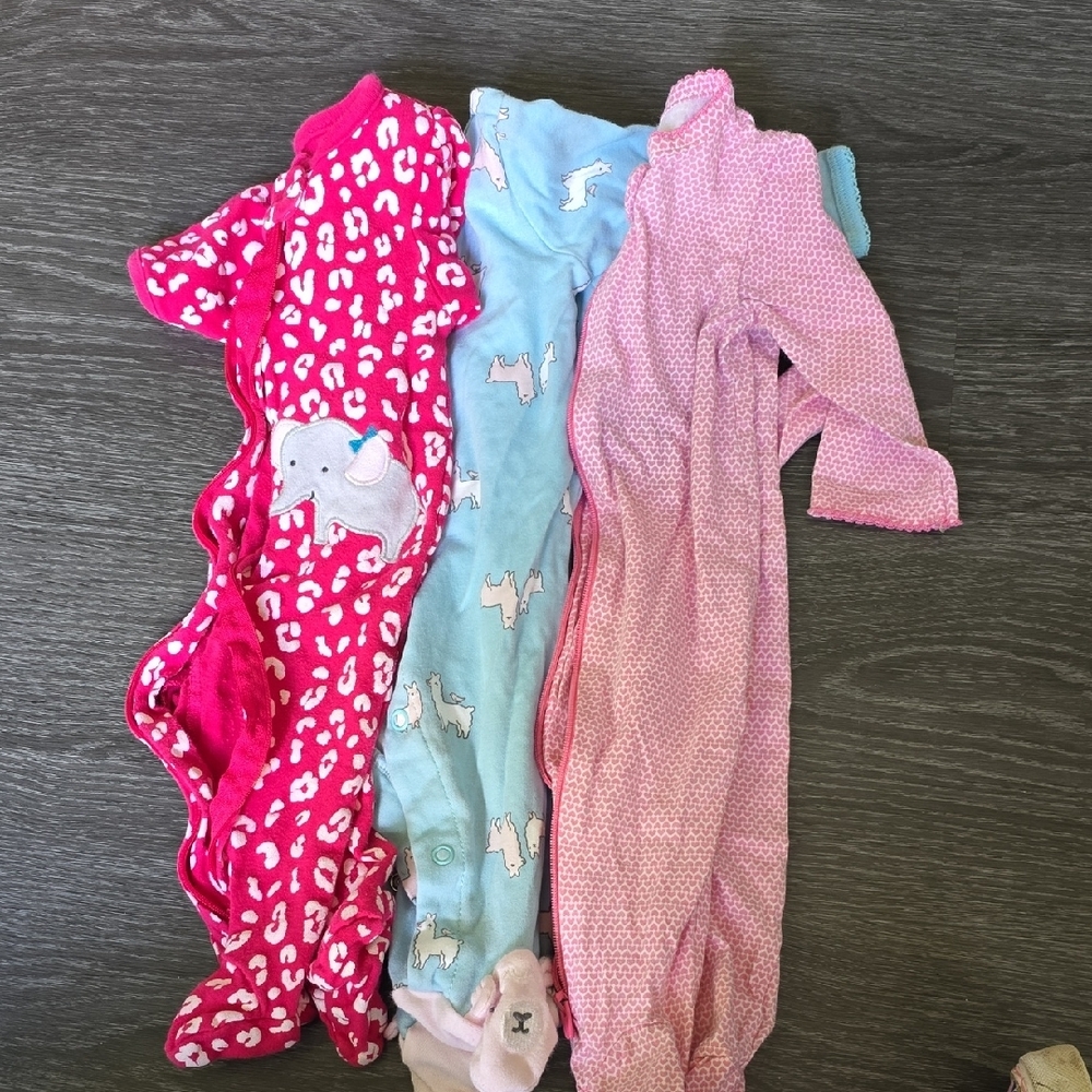 Baby Animal Print Sleepers Set